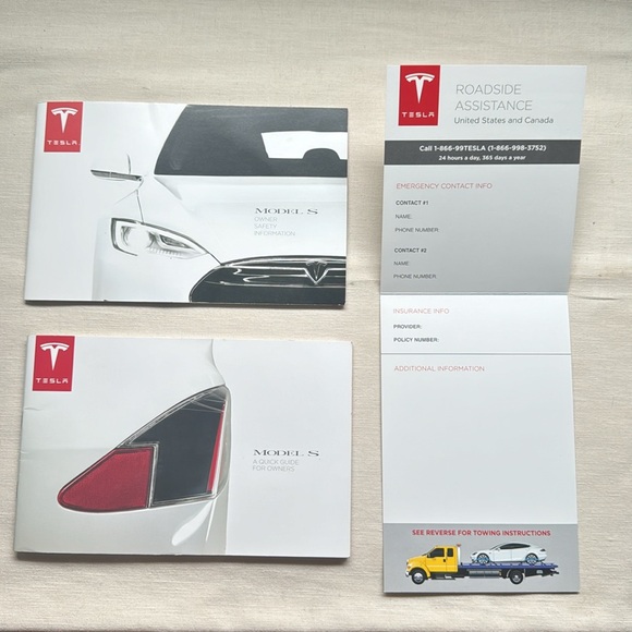 2013 TESLA MODEL S QUICK GUIDE SET - Picture 1 of 5